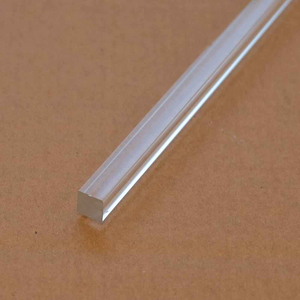 8mm Clear Acrylic Square Bar (extruded)